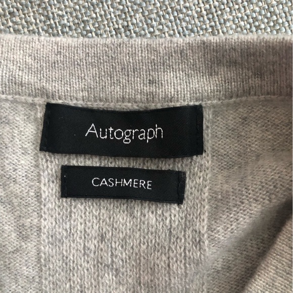 Autograph 100% Cashmere Gray Sweater Size S - Picture 2 of 9